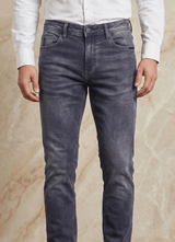 Charcoal Grey Cotton Slim Fit Jeans