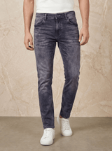 Dark Grey Cotton Slim Fit Jeans
