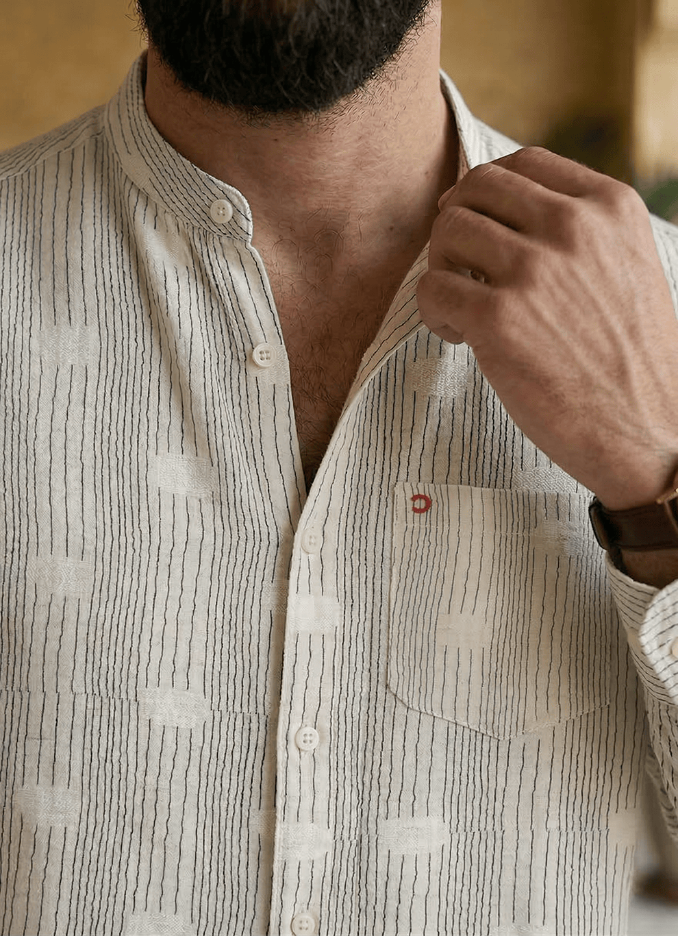 Teal Cotton Slim Fit Full Sleeve Shirt
