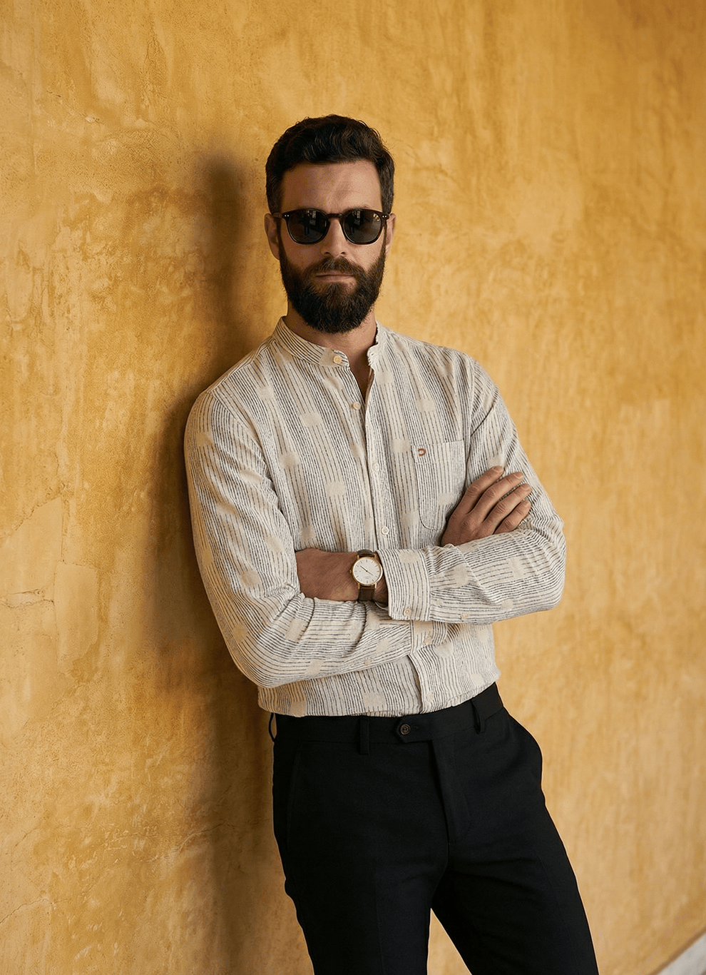 Teal Cotton Slim Fit Full Sleeve Shirt
