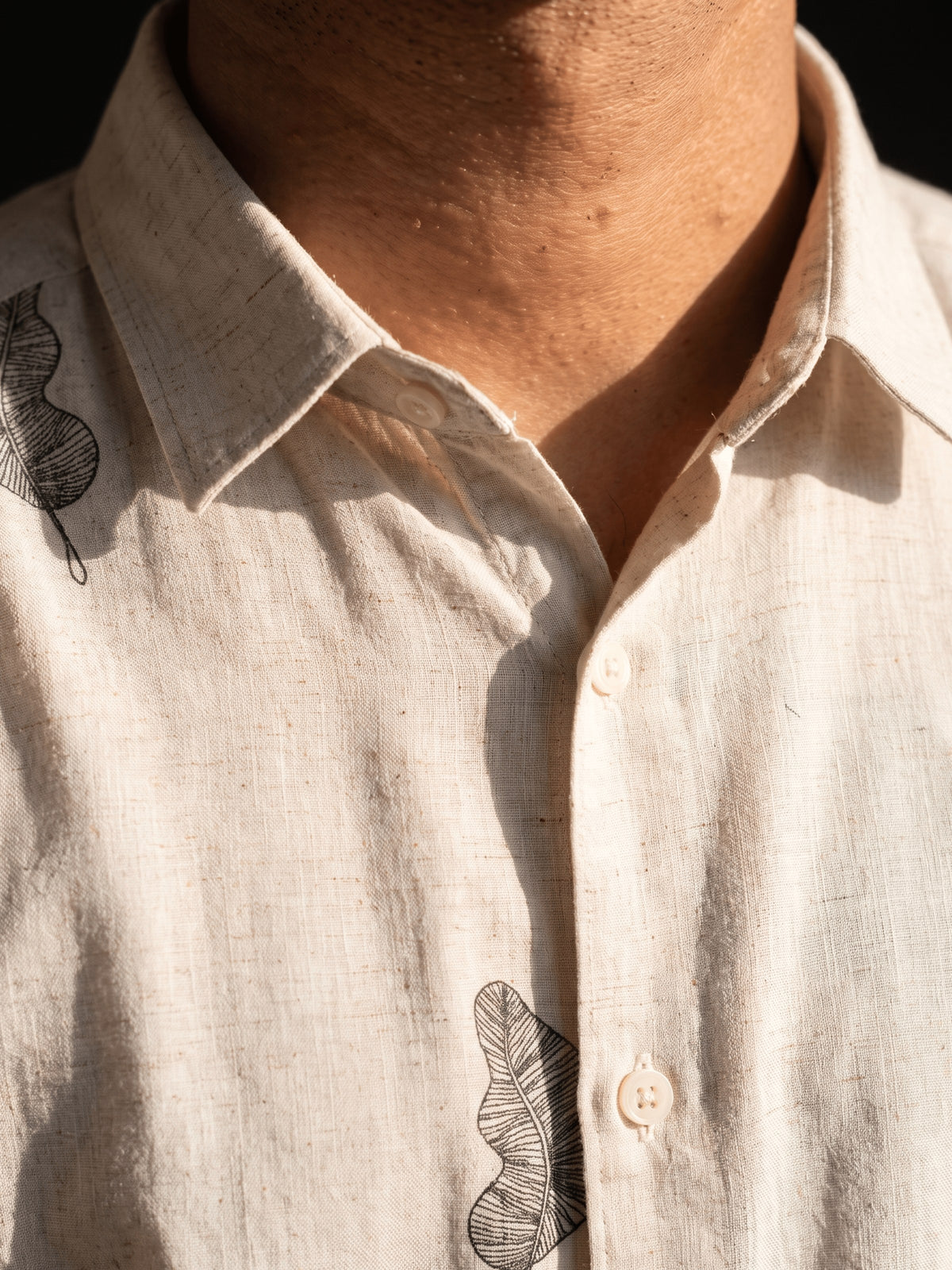 White and Grey Printed Cotton Slim Fit Full Sleeve Shirt