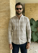 Mud Cotton Checks Slim Fit Full Sleeve Shirt