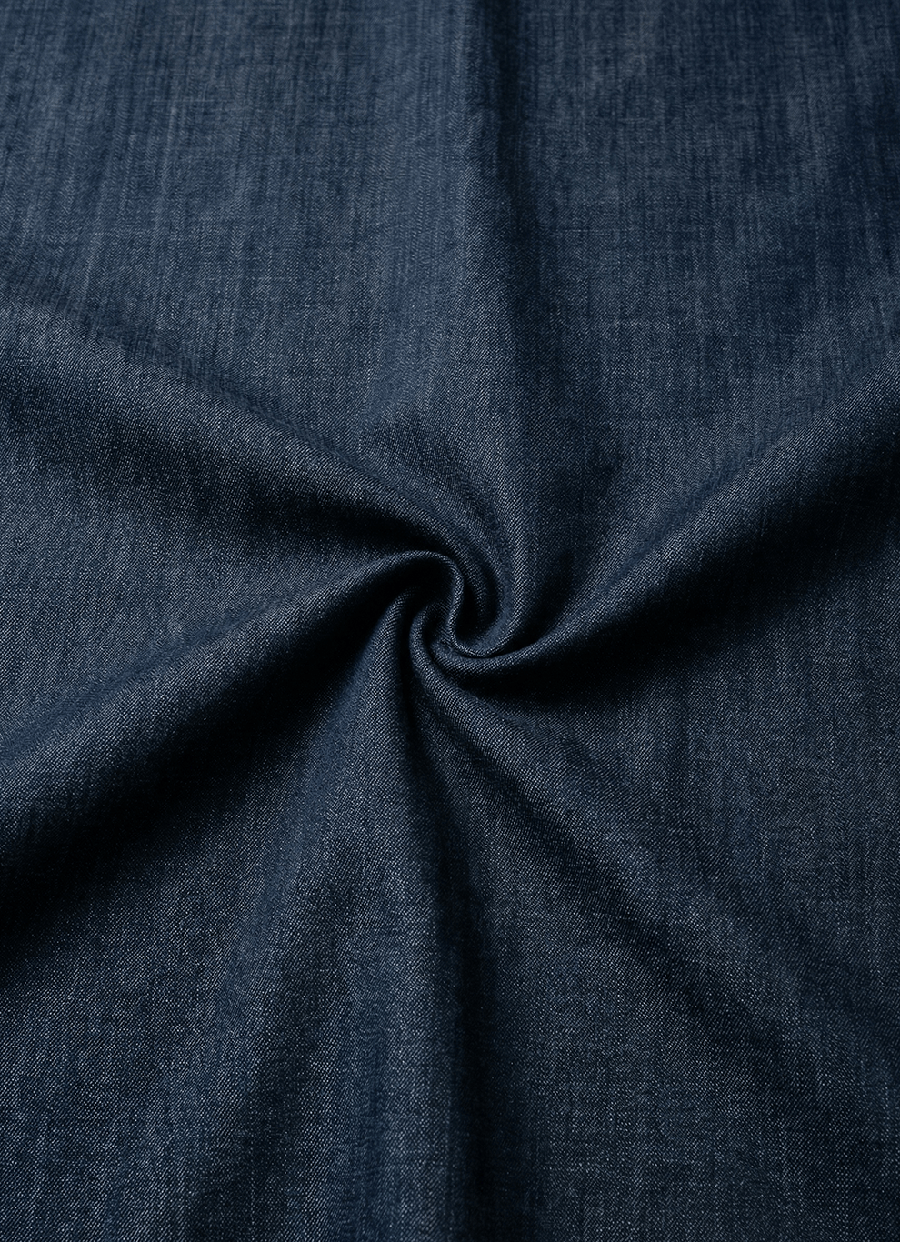Indigo Cross Hatch Denim Cotton Slim Fit Full Sleeve Shirt