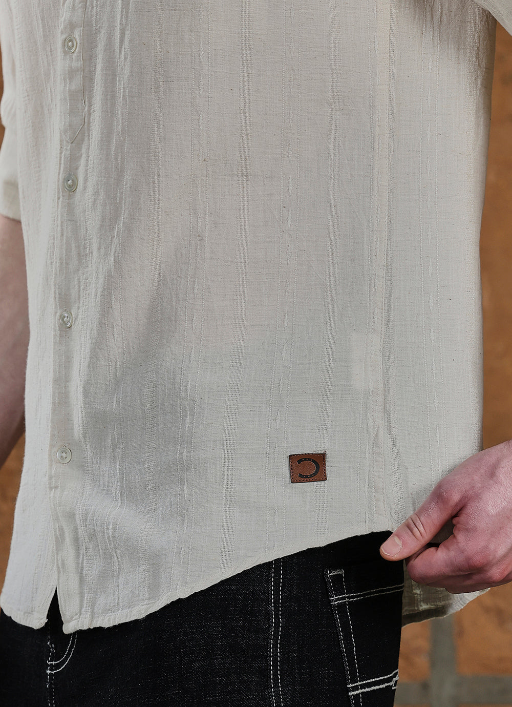 Natural Solids Linen Blend Slim Fit Shirt