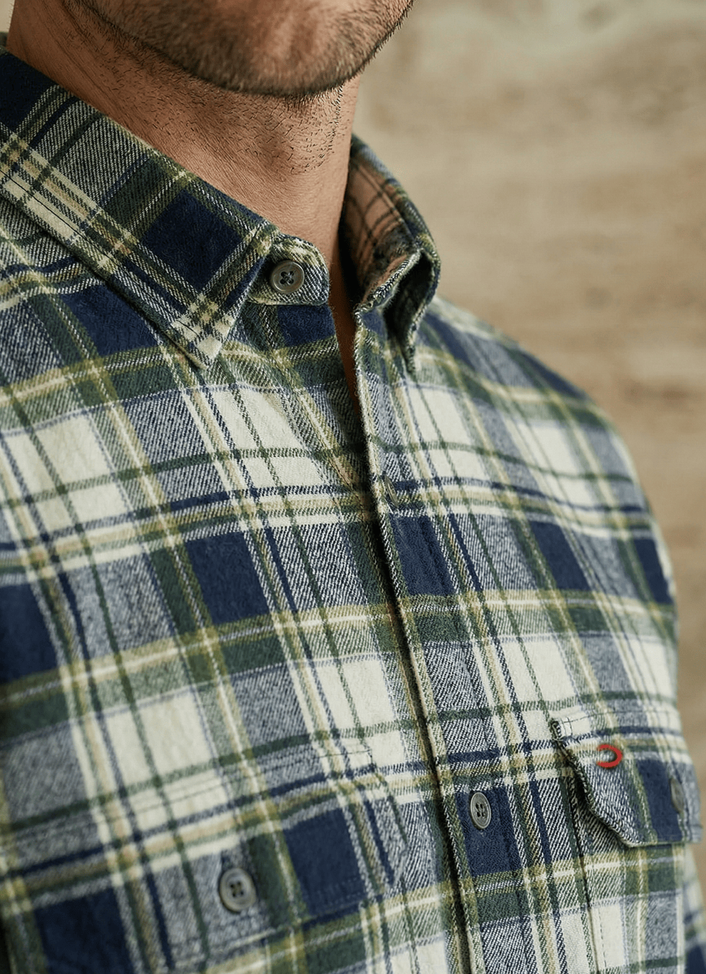 Green Indigo Crepe Checks Cotton Slim Fit Full Sleeve Shirt