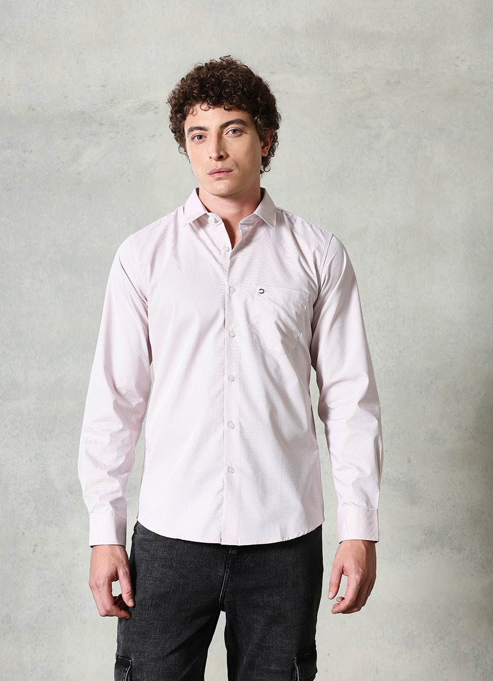 Light Brown Solids Cotton Slim Fit Shirt