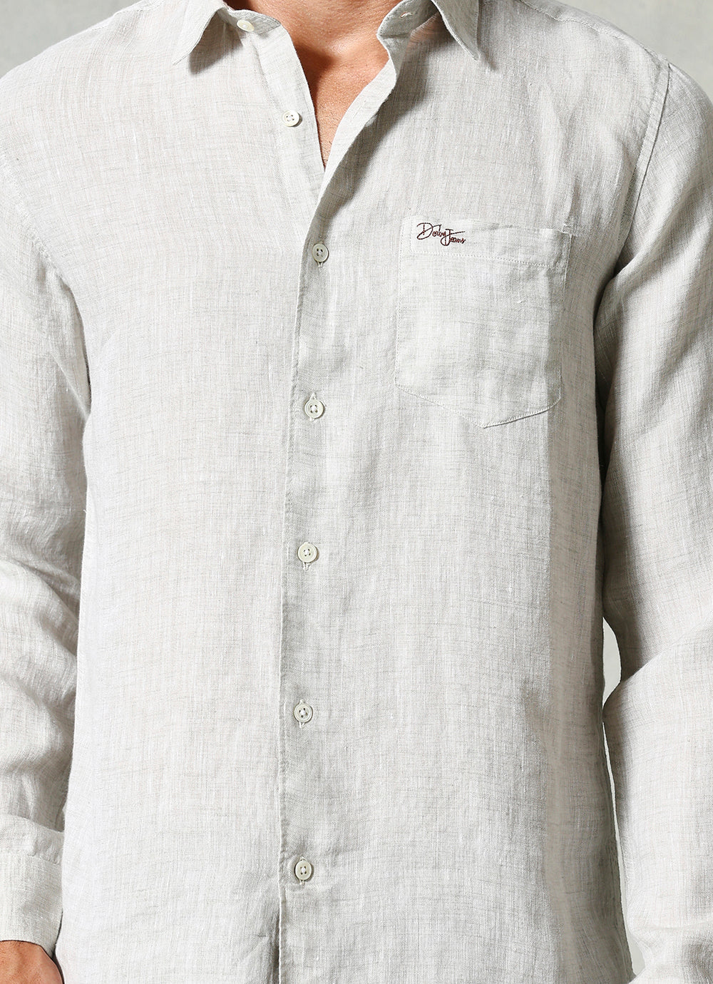 Natural Solids Linen Slim Fit Shirt