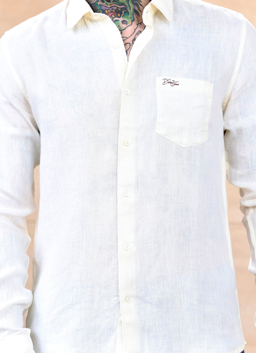 Yellow Solids Linen Slim Fit Shirt