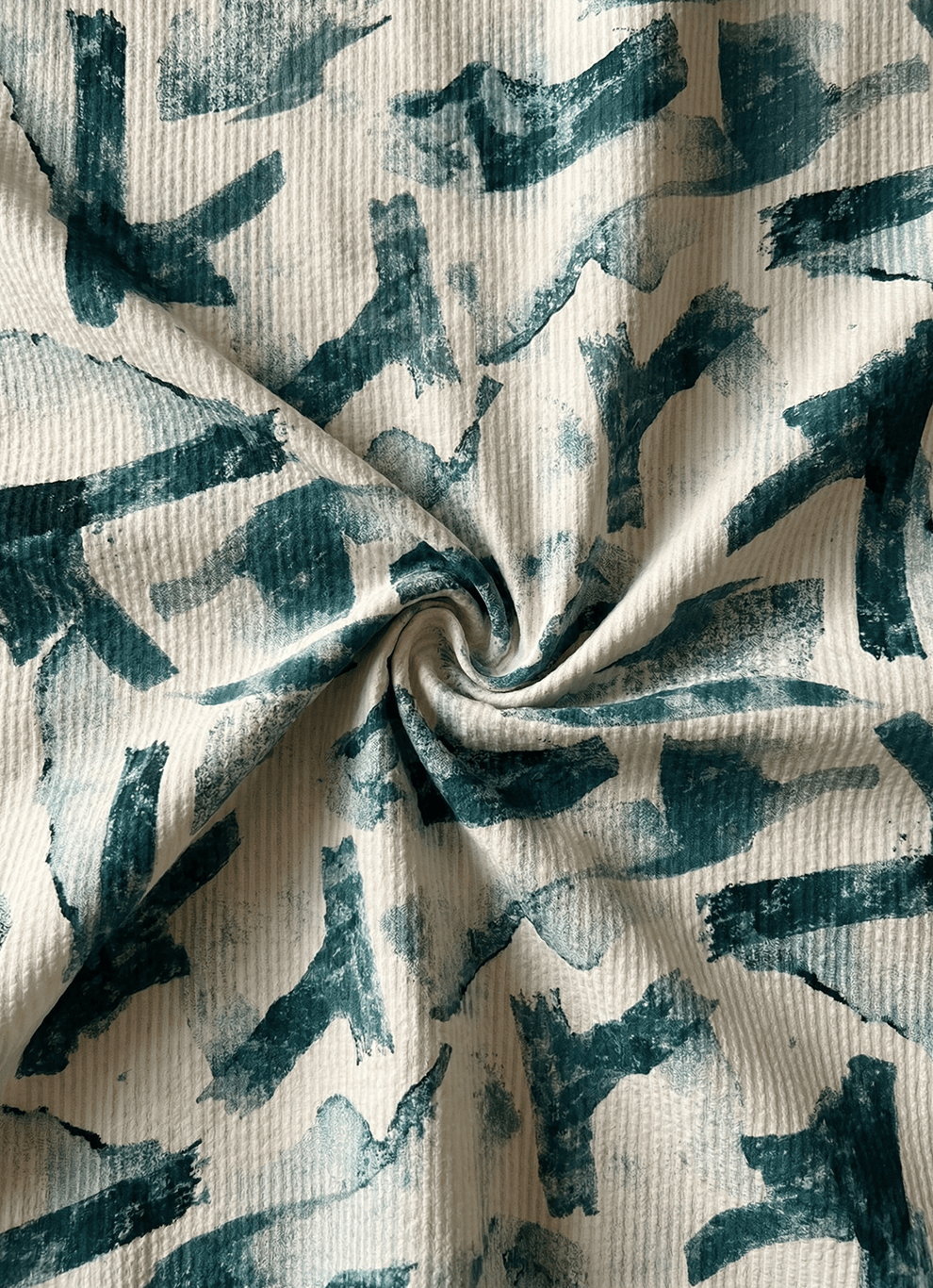 Blue Seersucker Print Cotton Slim Fit Half Sleeve Shirt