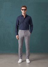 Light Grey Viscose Slim Fit Trouser