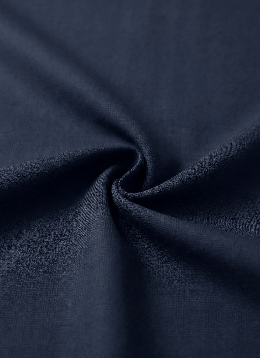 Navy Poly Viscose Slim Fit Trouser