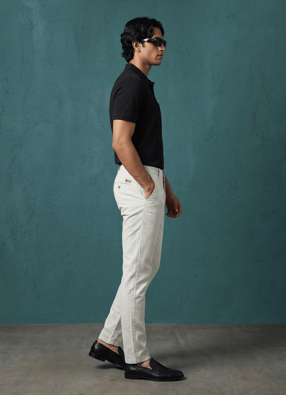 Aquagreen Cotton Slim Fit Trouser