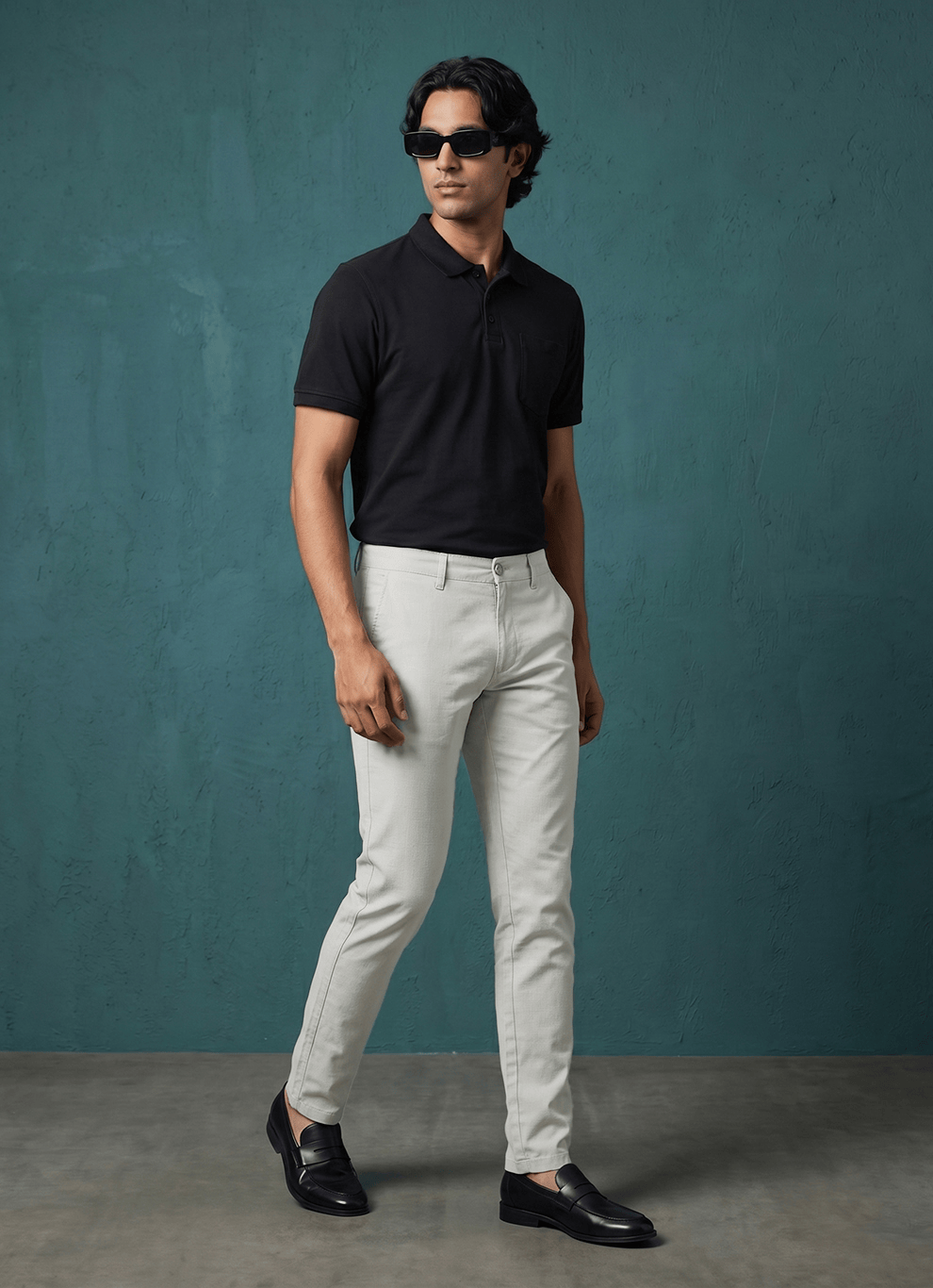 Aquagreen Cotton Slim Fit Trouser