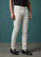 Stone Cotton Slim Fit Trouser