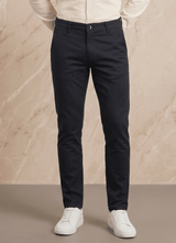 Black Cotton Slim Fit Trouser