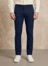 Navy Cotton Slim Fit Trouser