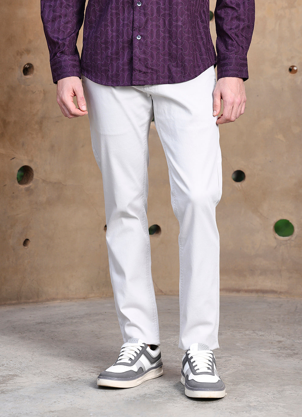 Stone  Dobby Slim Fit Trouser