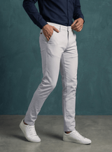 Light Grey Cotton Slim Fit Trouser