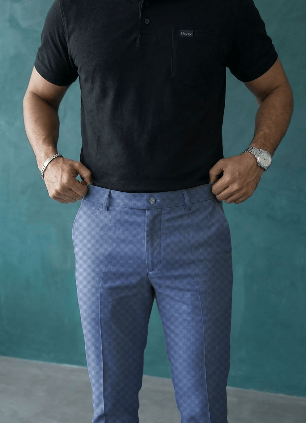 Steel Cotton Slim Fit Trouser