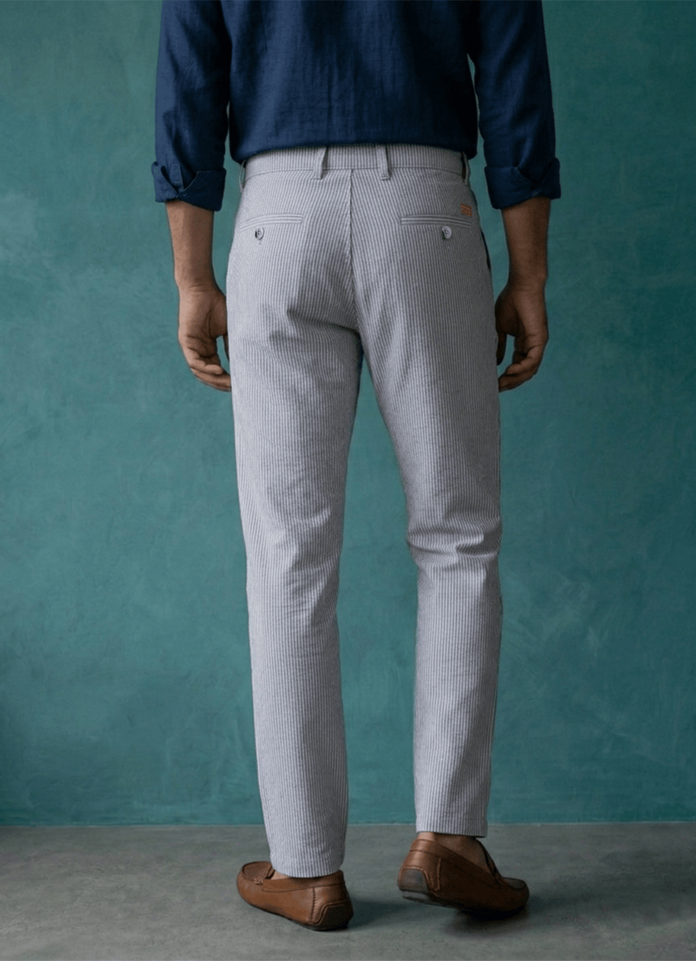 Brown Poly Viscose Loose Fit Trouser