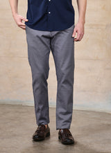Ash Grey  Cotton Slub Slim Fit Trouser