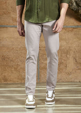 Wood  Cotton Slub Slim Fit Trouser