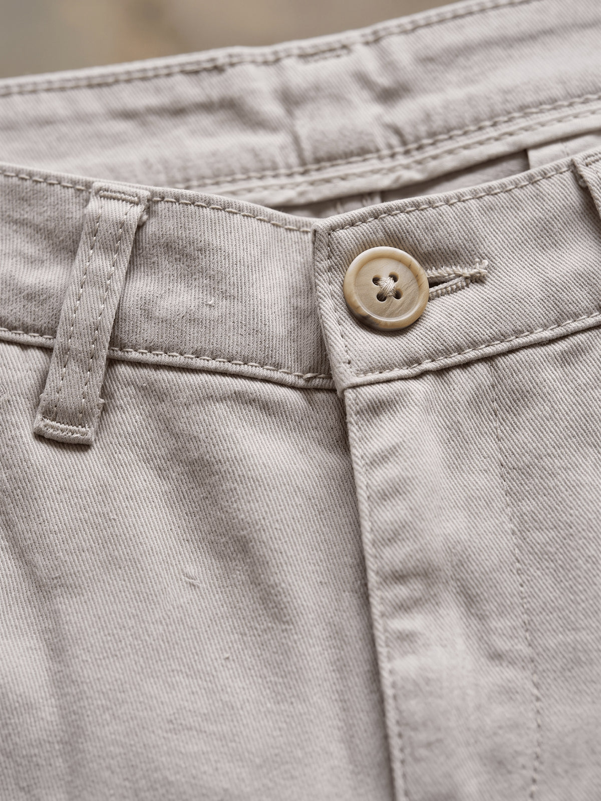 Stone Grey Cotton Stretch Slim Fit Trouser