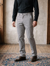 Dark Grey Cotton Stretch Slim Fit Trouser