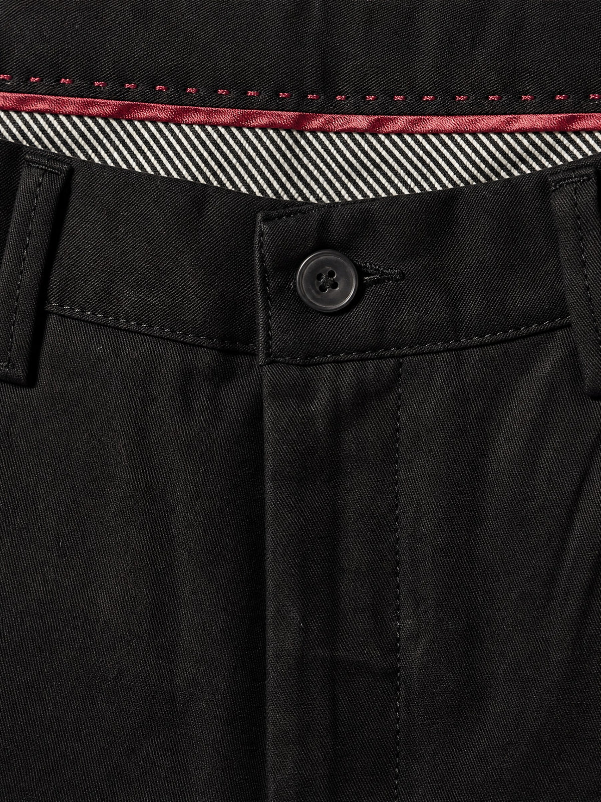 Black Cotton Stretch Slim Fit Trouser