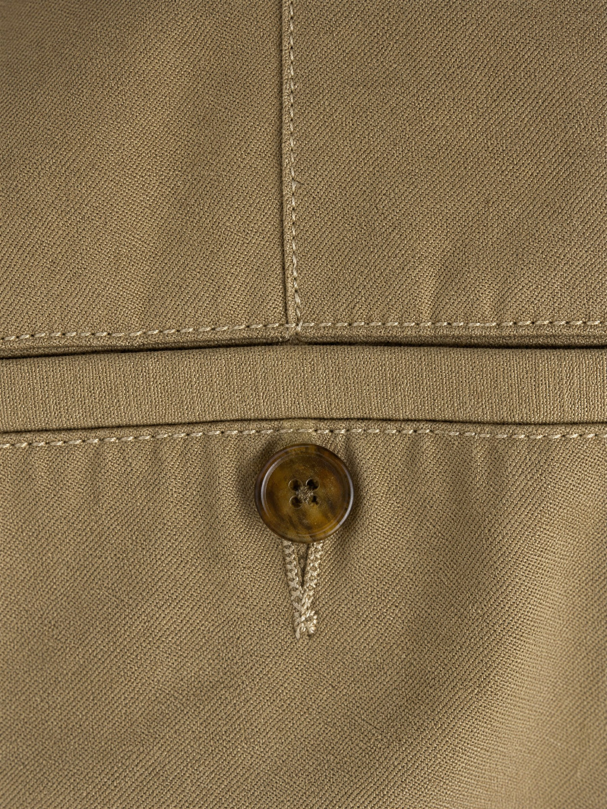 Dark Beige Cotton Stretch Slim Fit Trouser