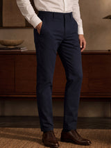 Navy Cotton Stretch Slim Fit Trouser