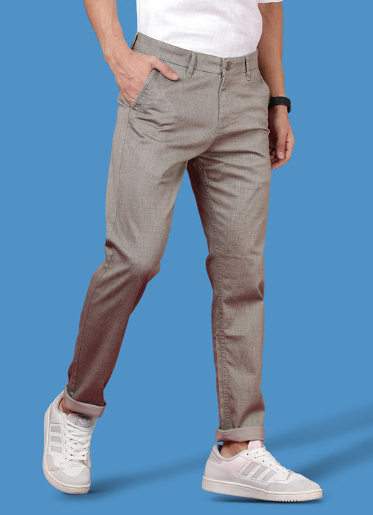 Slim fit Casual Grey trouser