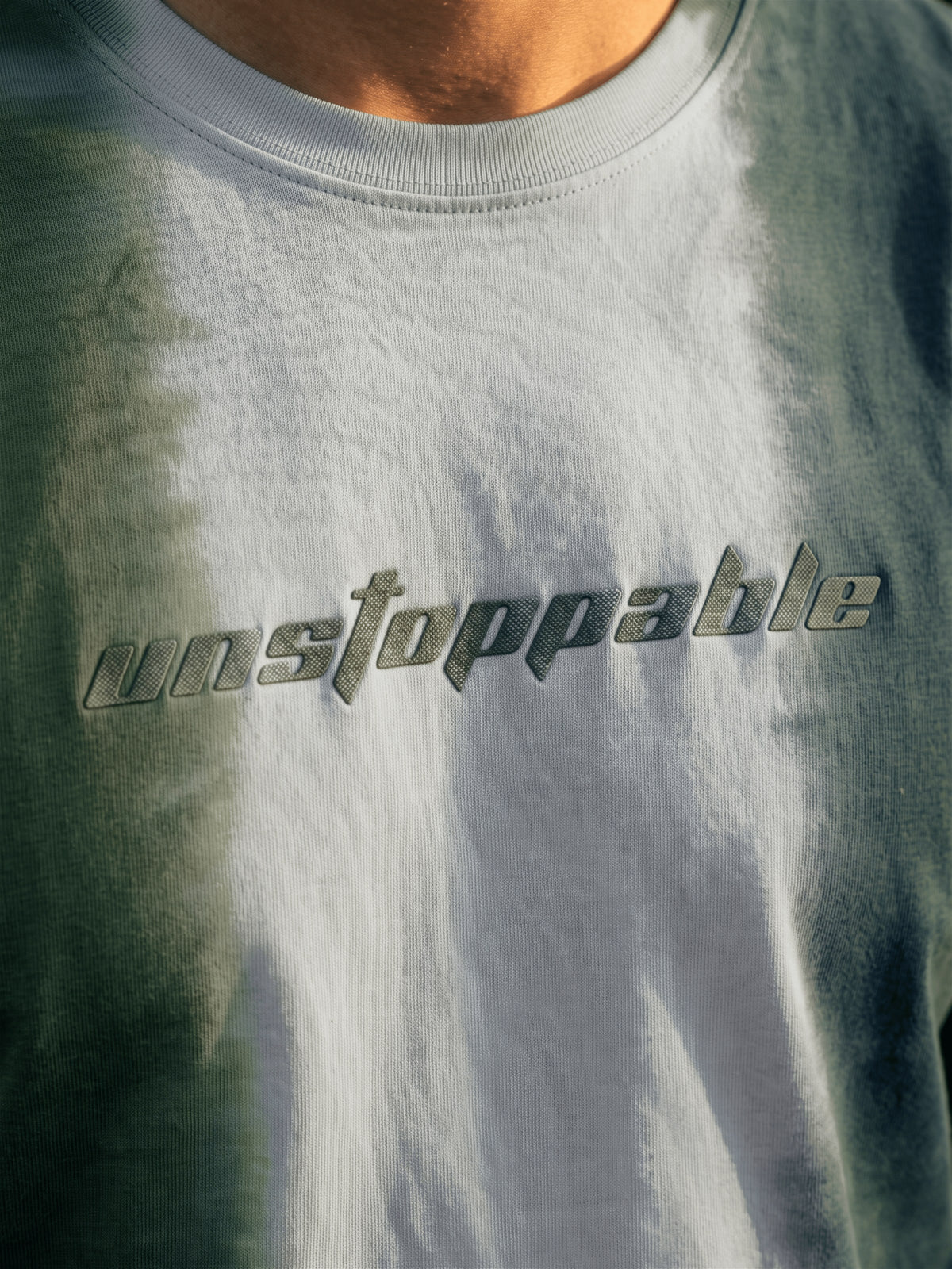 Green Dip Dye Cotton Regular Fit Tshirt