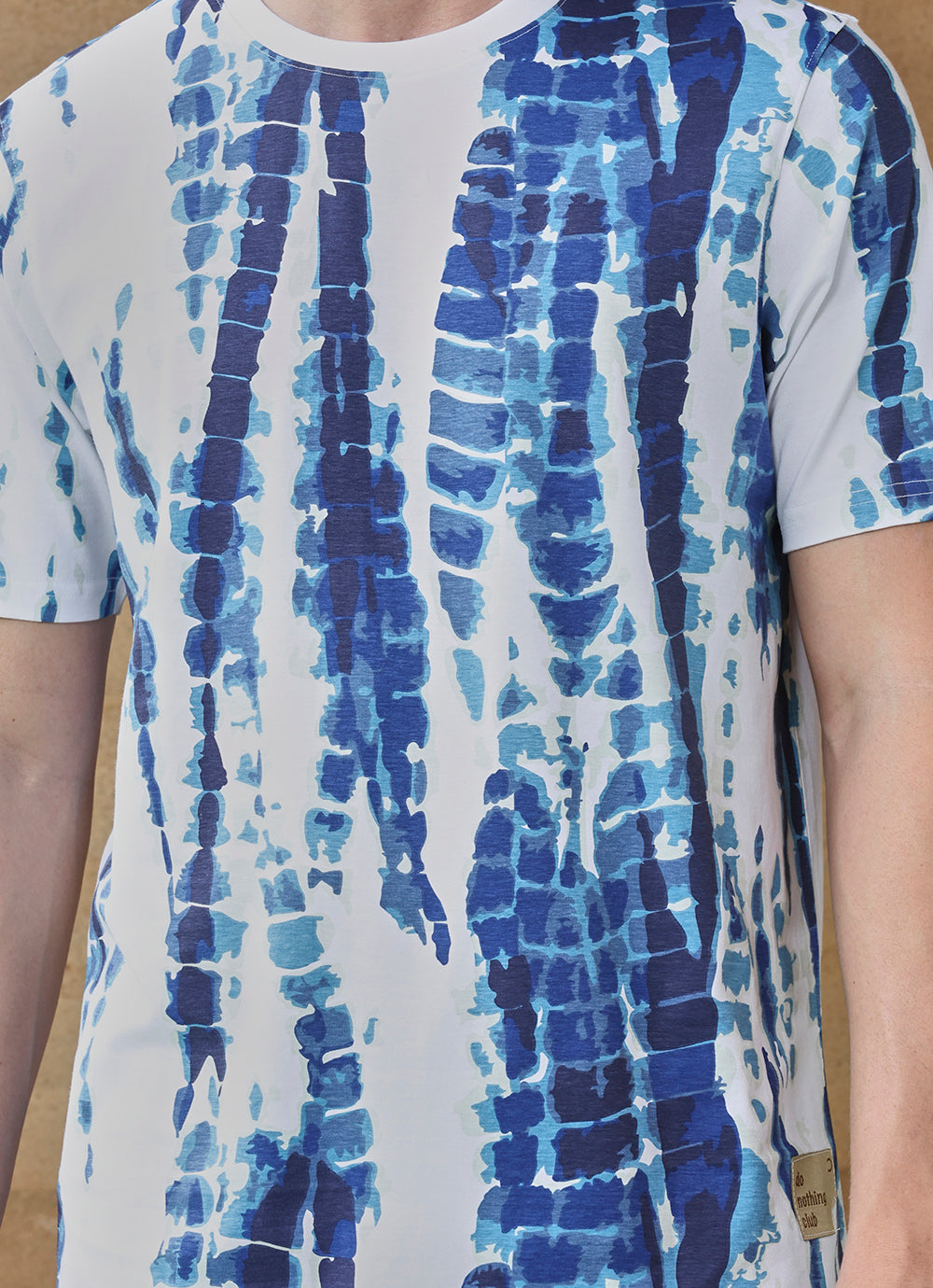 White Round neck Cotton Slim Fit Tshirt