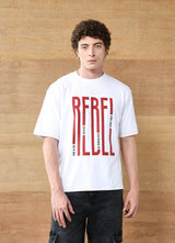 White Round neck Cotton Oversized Fit Tshirt